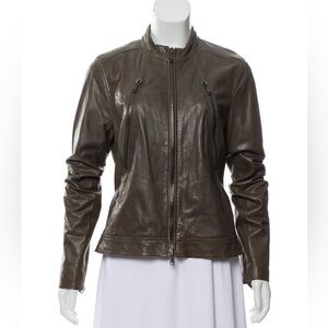 Vince Buttersoft leather jacket taupe size L